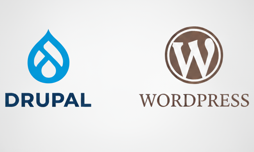 Drupal and Wordpress Image.